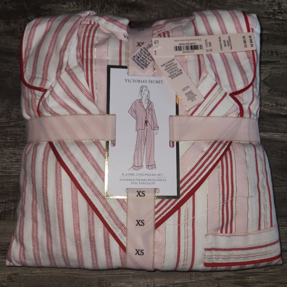 Victoria's Secret Flannel Long Pajama Set